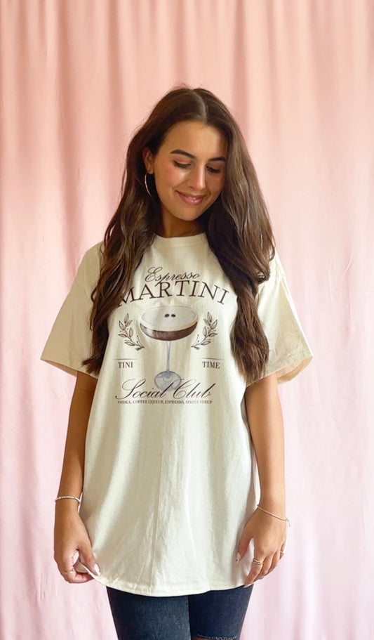 Espresso Martini Tshirt Women Oversized Shirt Women Trending Tshirt Summer Beach Pool Cover