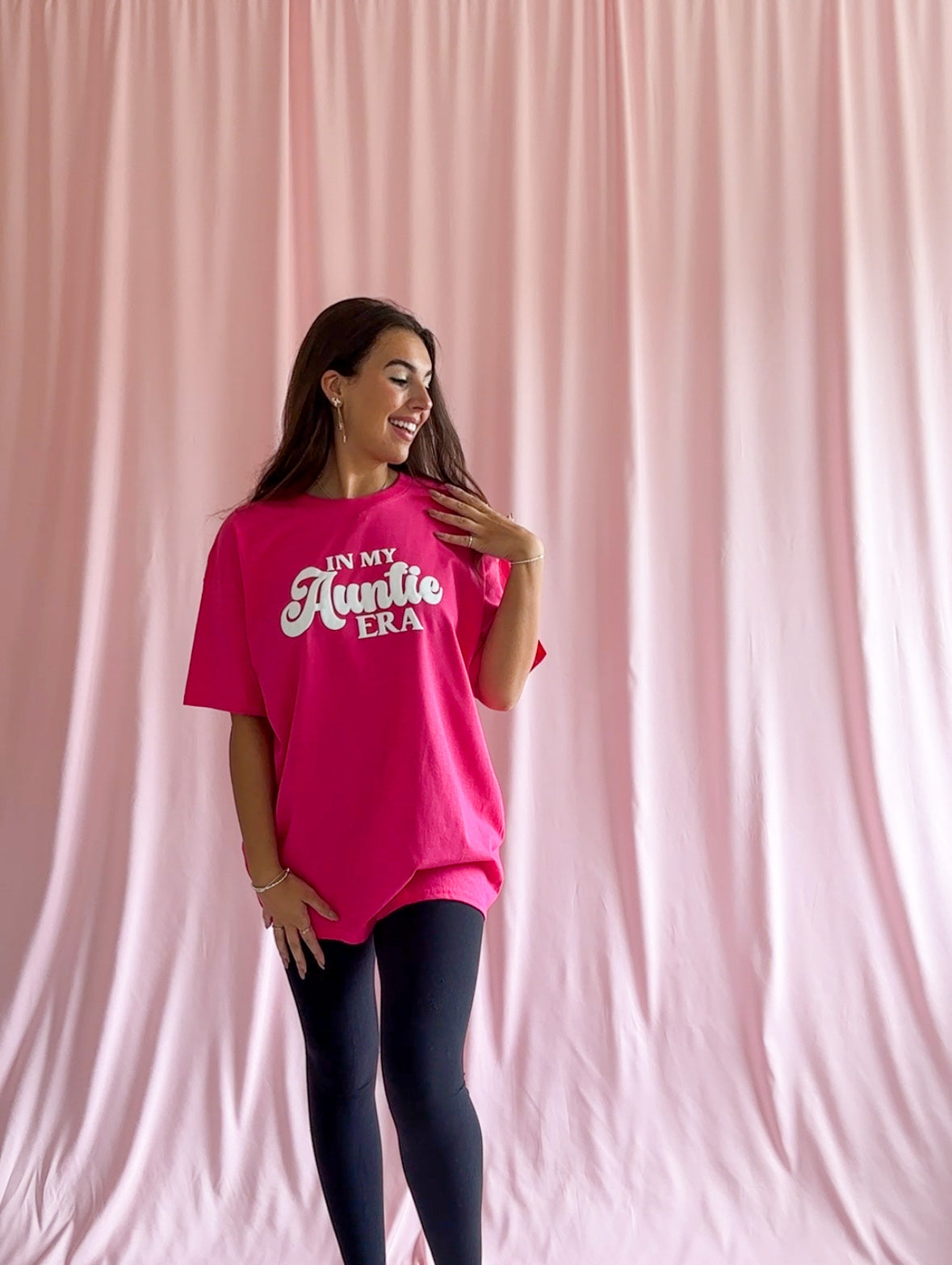In My Auntie Era Pink Puff Tshirt