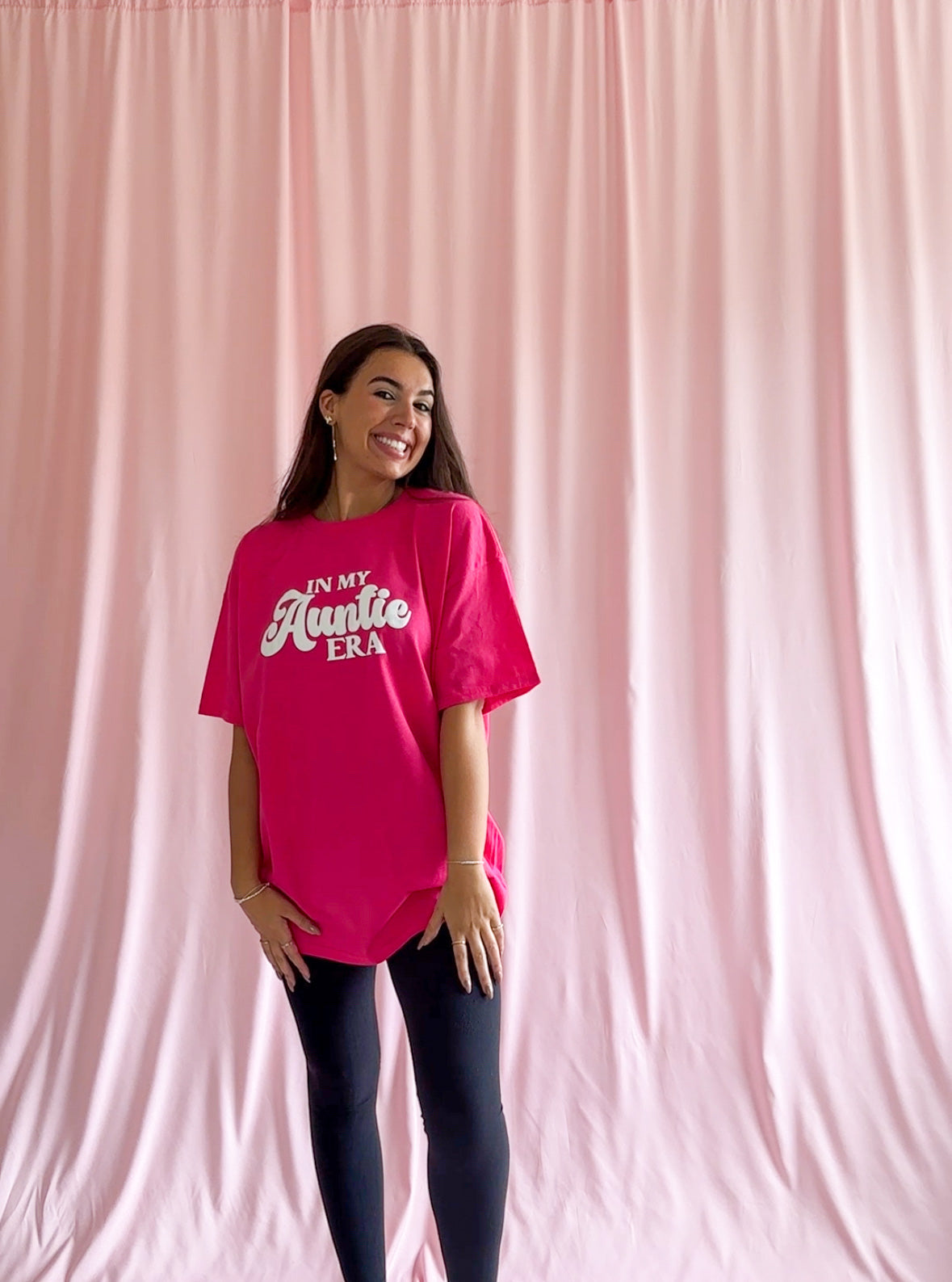 In My Auntie Era Pink Puff Tshirt