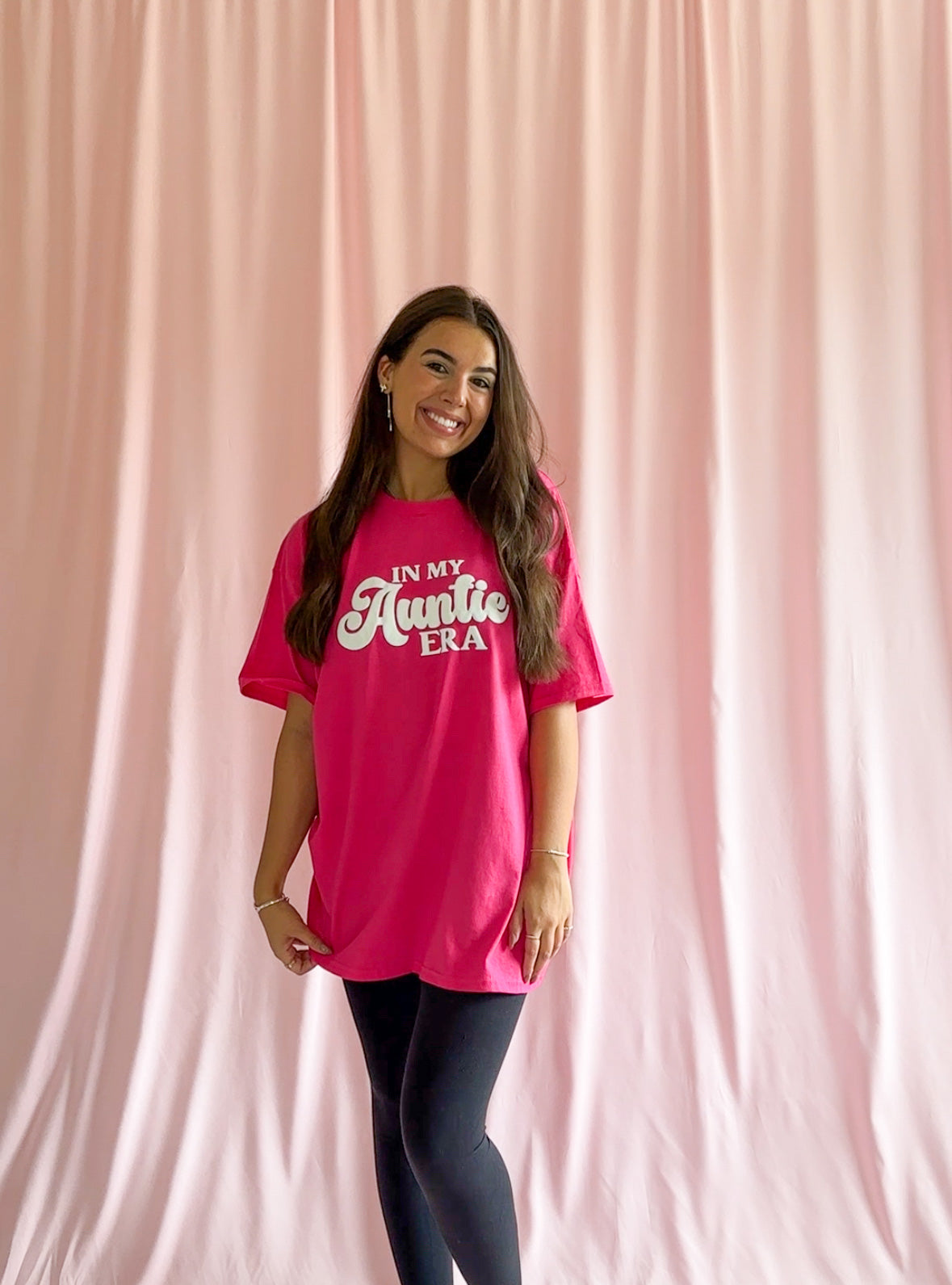 In My Auntie Era Pink Puff Tshirt