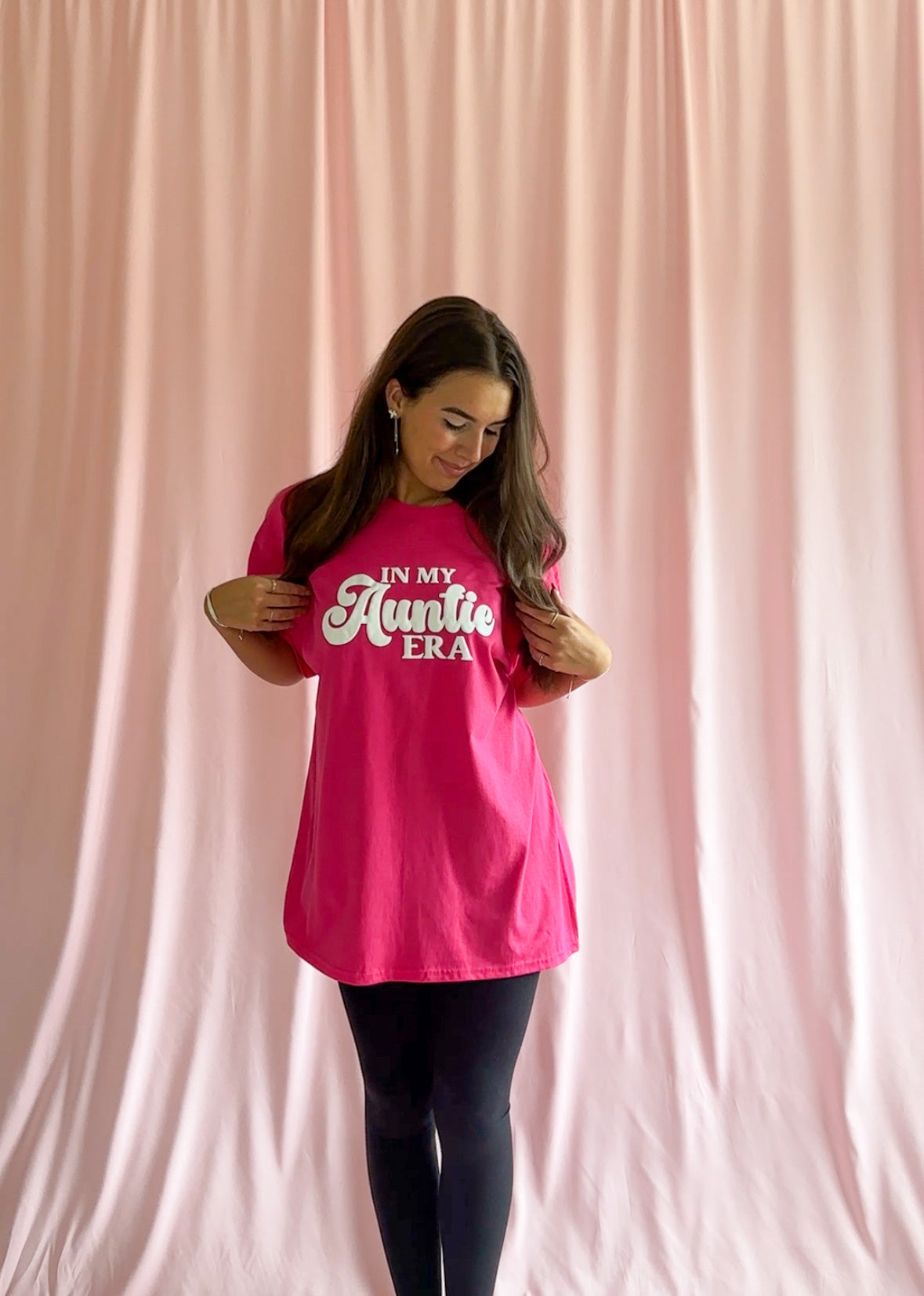 In My Auntie Era Pink Puff Tshirt