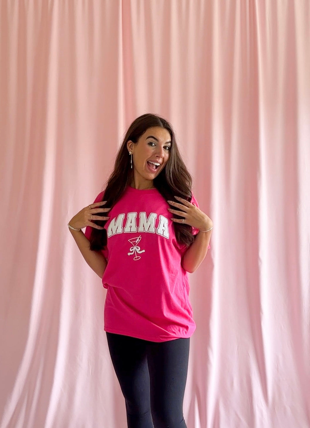 Mama Cocktail Pink Puff Tshirt