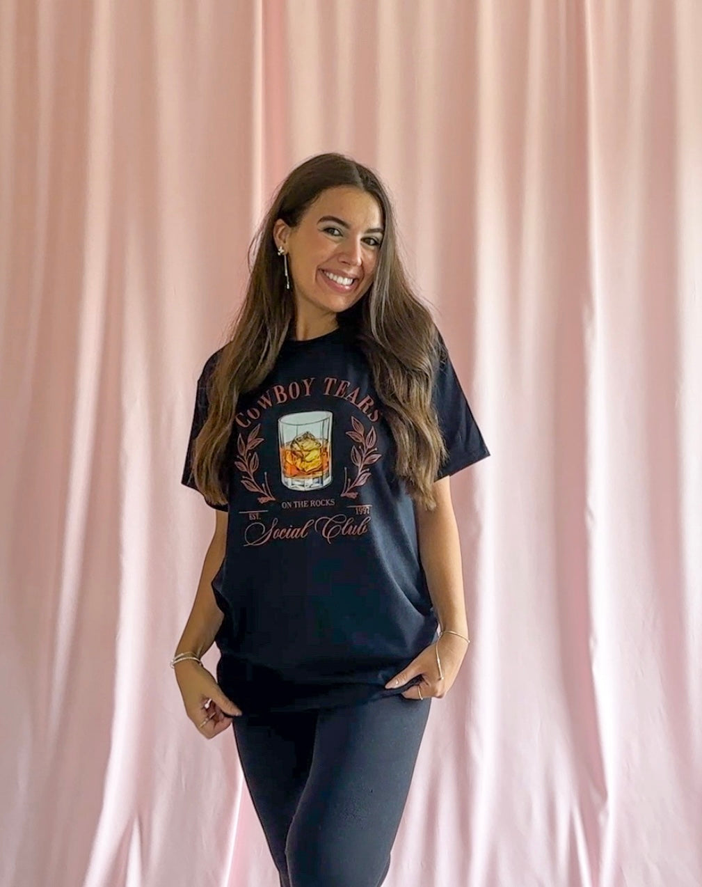 Cowboy Tears Social Club Black Tshirt