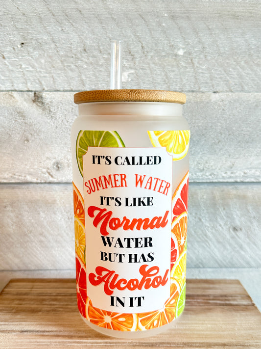 Summer Alcohol Frosted Tumbler 16 Oz