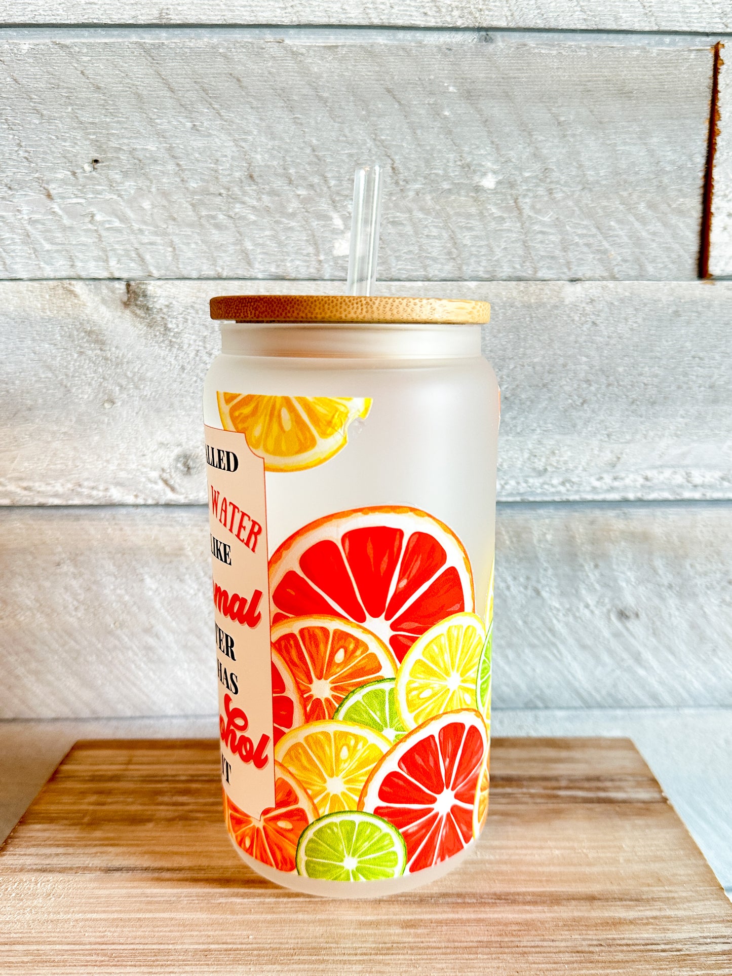Summer Alcohol Frosted Tumbler 16 Oz