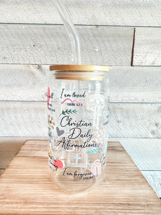 Christian Daily Affirmations Tumbler 16 Oz