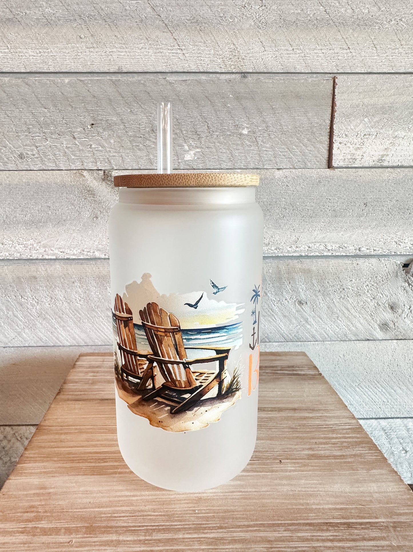 Life Is Better At The Beach Frosted Tumbler 16 Oz