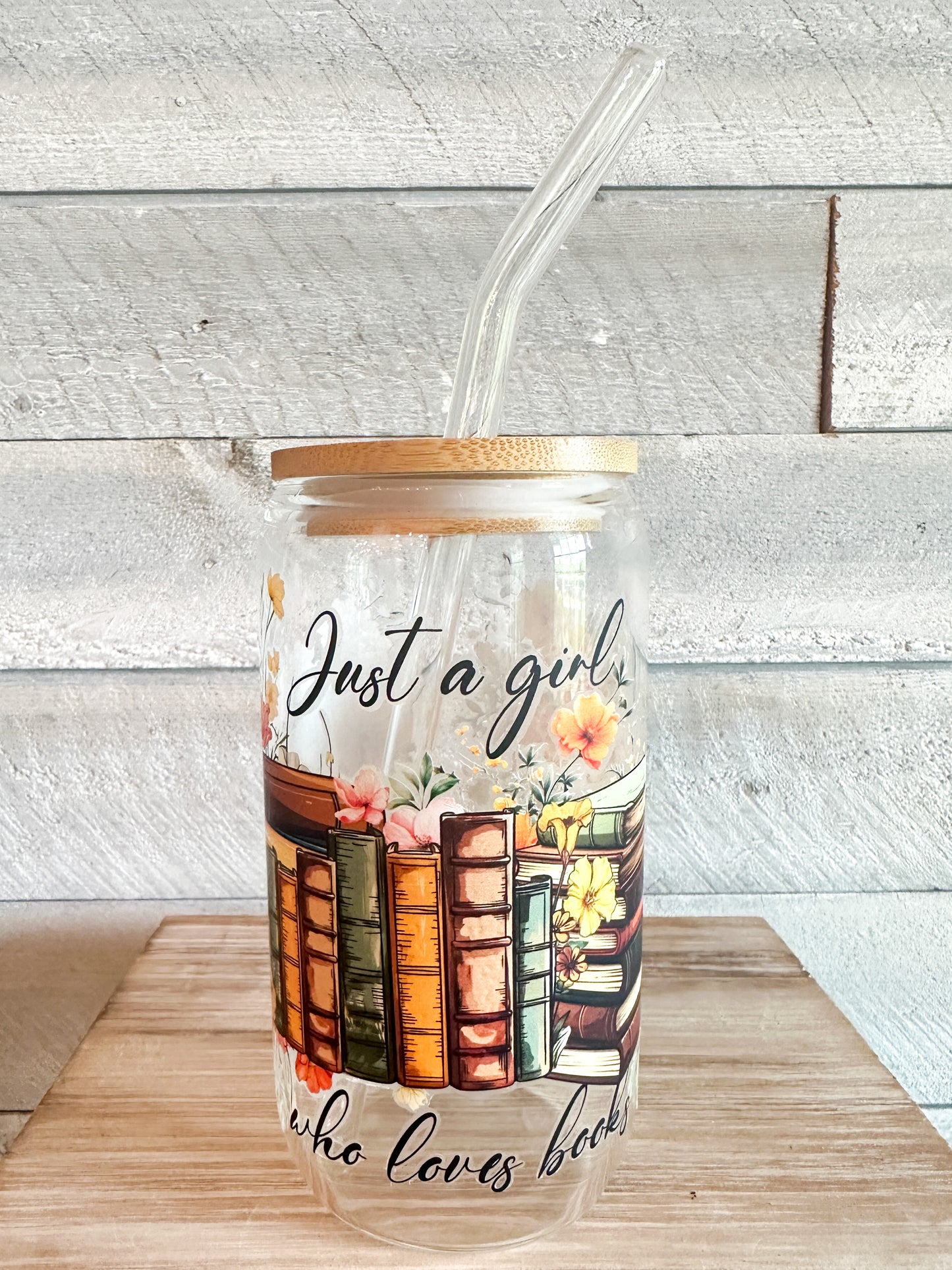 Just a Girl Who Loves Books Frosted Tumbler 16 Oz