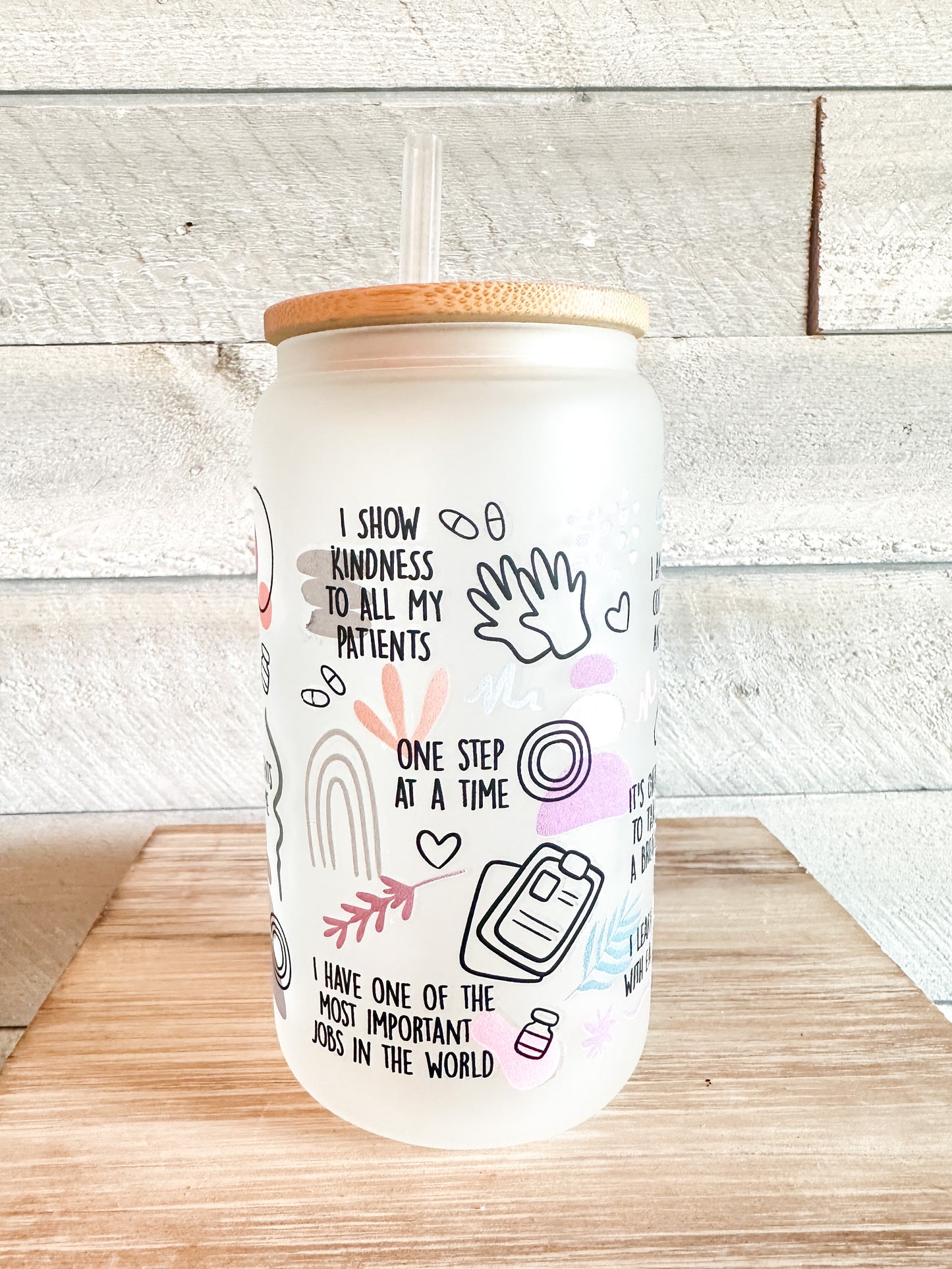 Healthcare Affirmations Frosted Tumbler 16 Oz