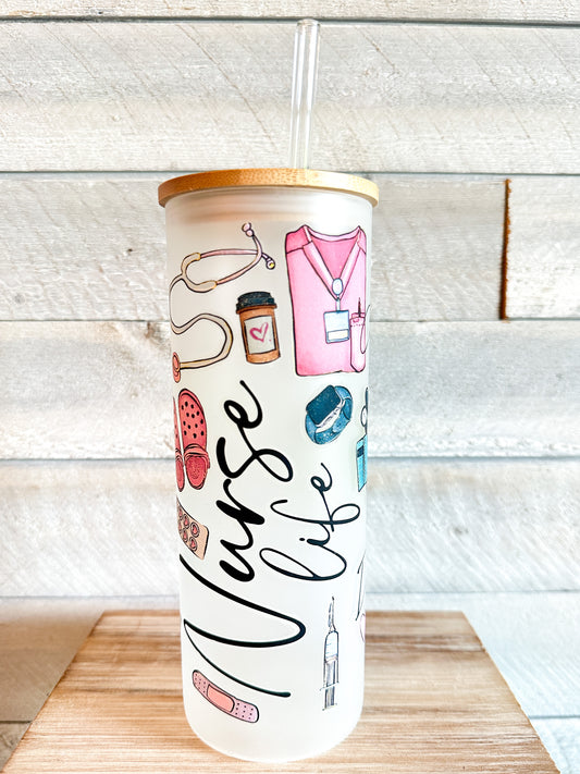 Nurse Life Frosted Tumbler 25 Oz