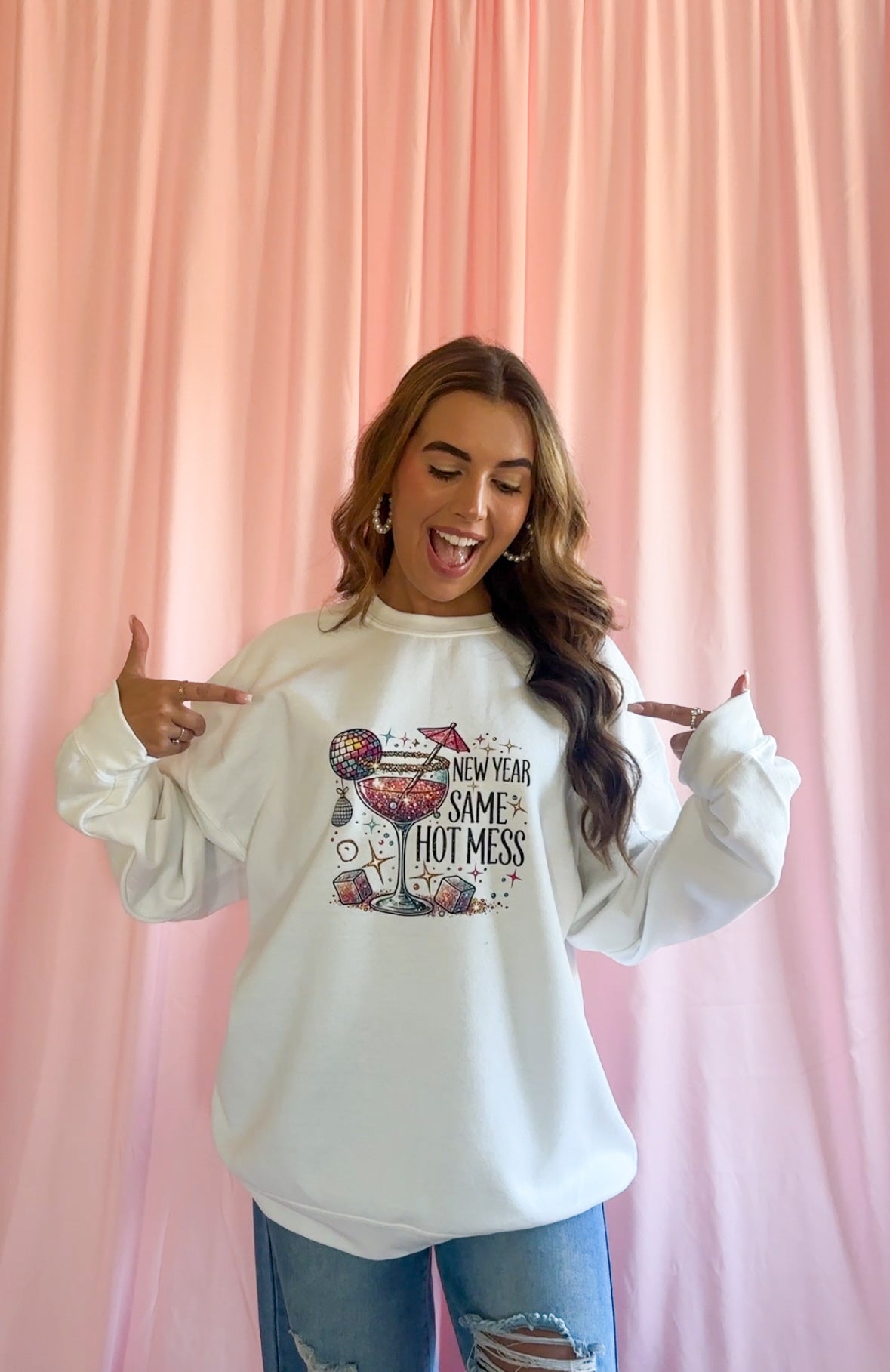 New Year Same Hot Mess New Year's Sweatshirt