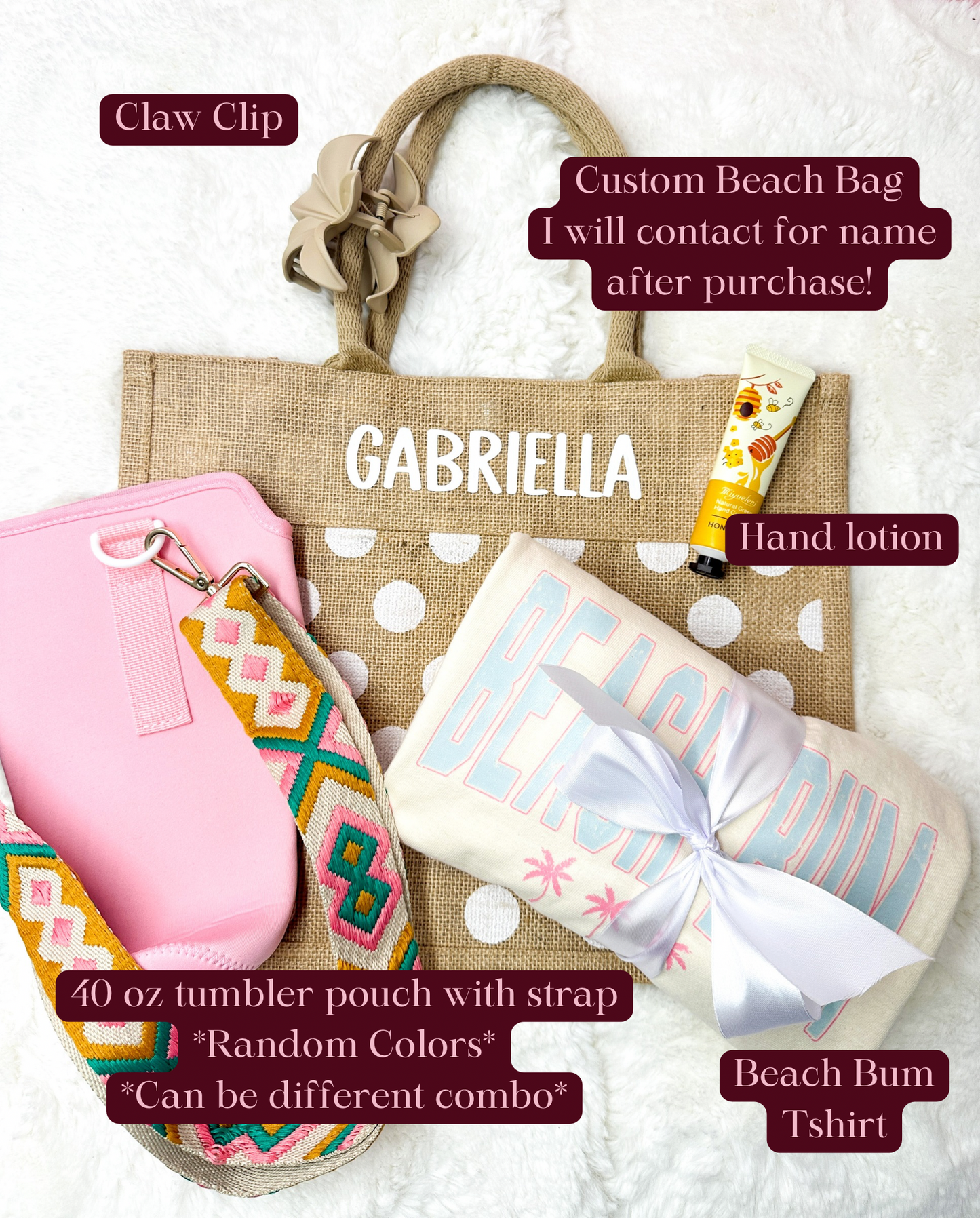 Personalized Beach Bag Summer Accessories