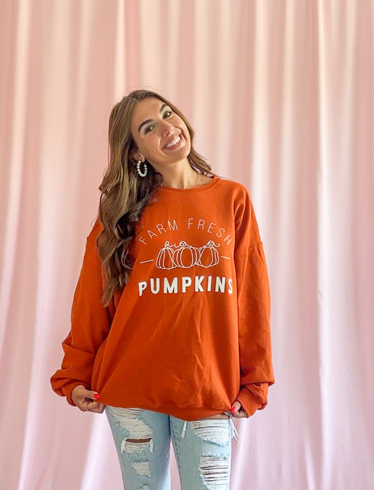 Farm Fresh Pumpkins Sweater Fall
