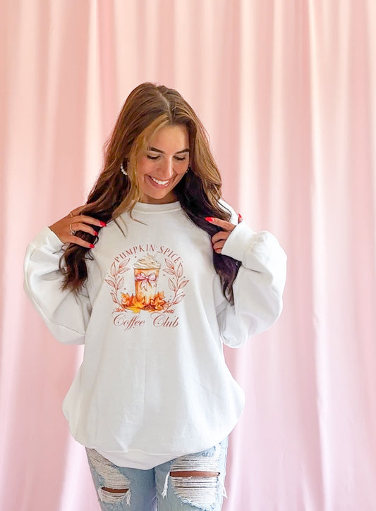 Pumpkin Spice Coffee Club Sweatshirt Fall