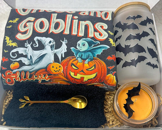 Halloween Ghost and Bats Gift Box