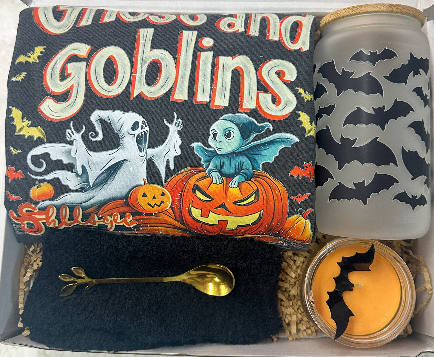 Halloween Ghost and Bats Gift Box