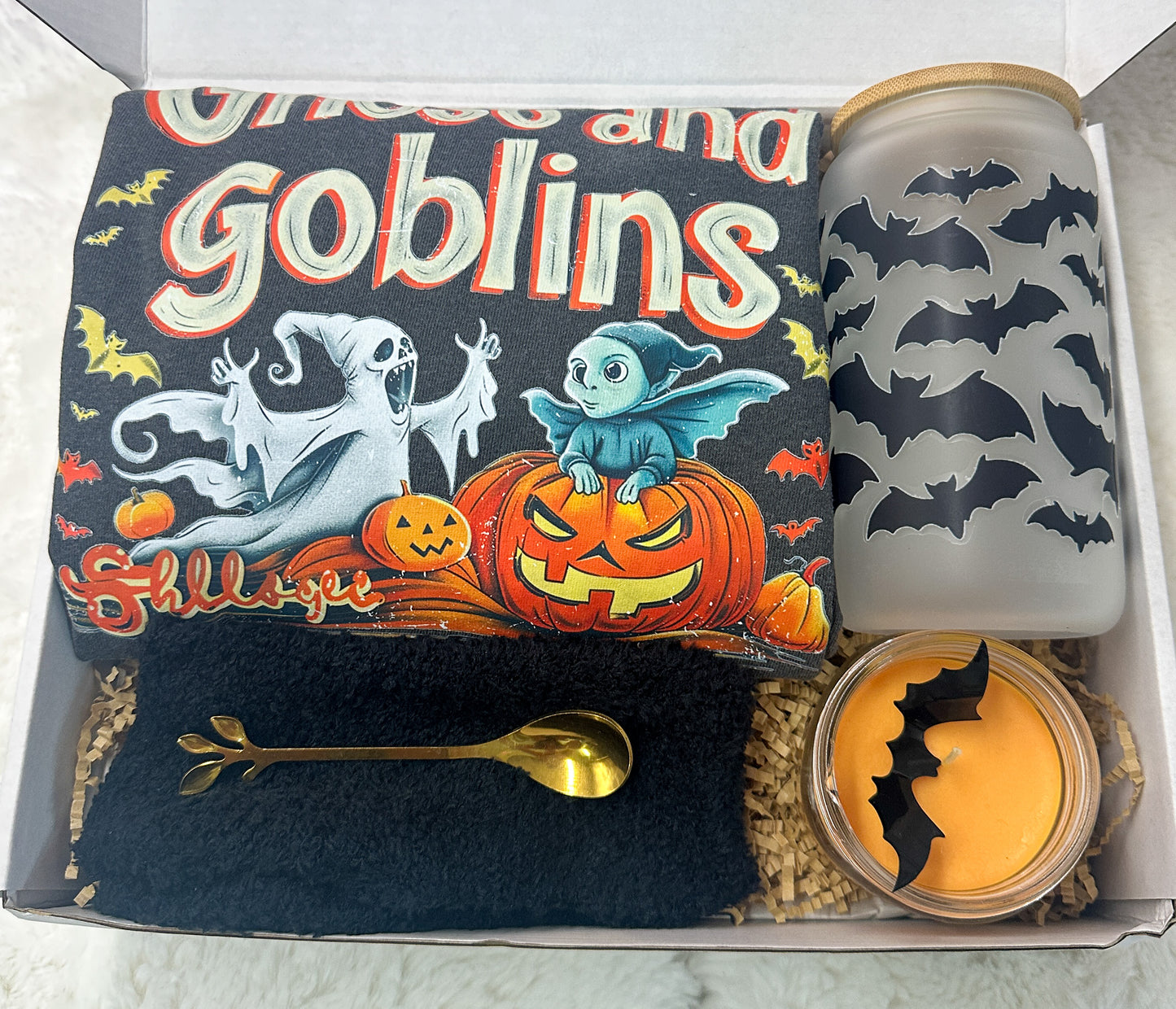 Halloween Ghost and Bats Gift Box