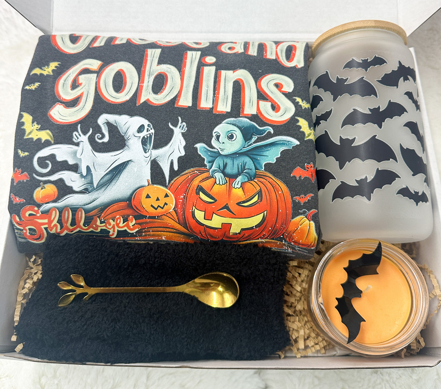 Halloween Ghost and Bats Gift Box