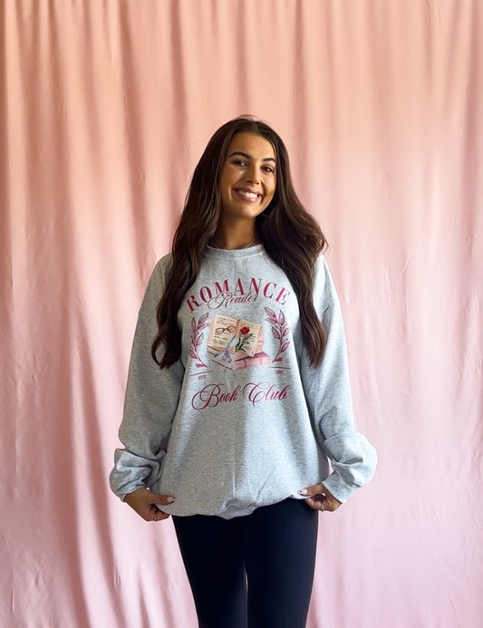 Romance Reader Book Club Grey Sweatshirt