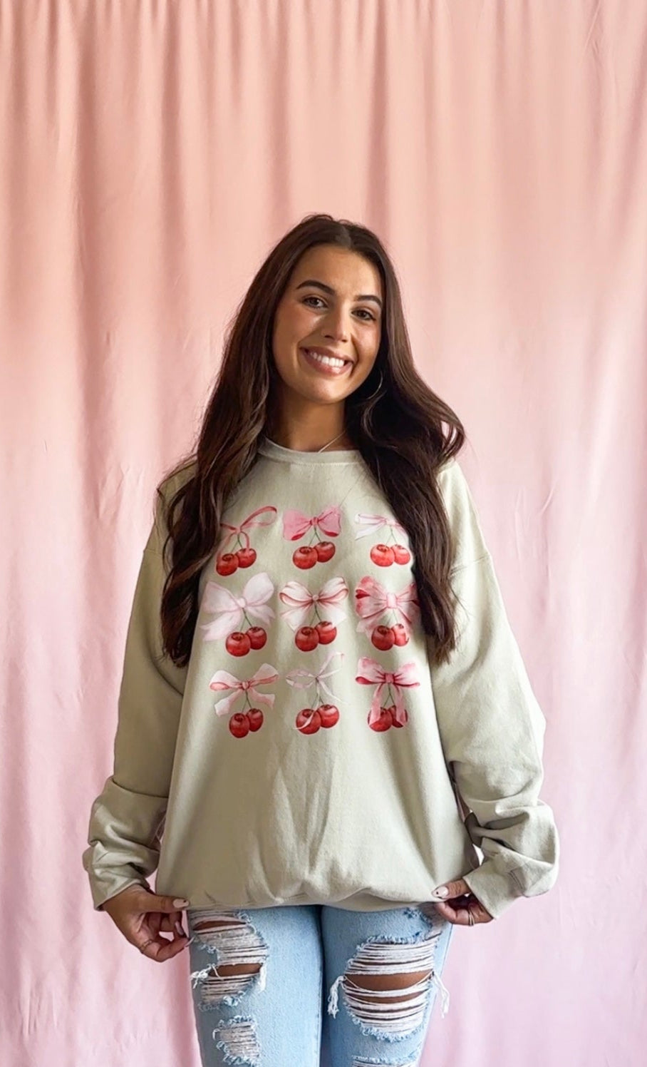 Women Cherry Sweatshirt Trendy