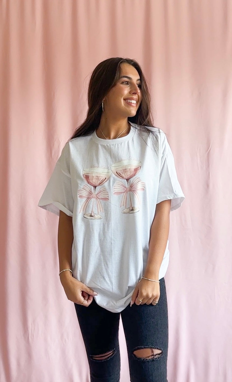 Coquette Girly Girls Social Club Pink Shirt
