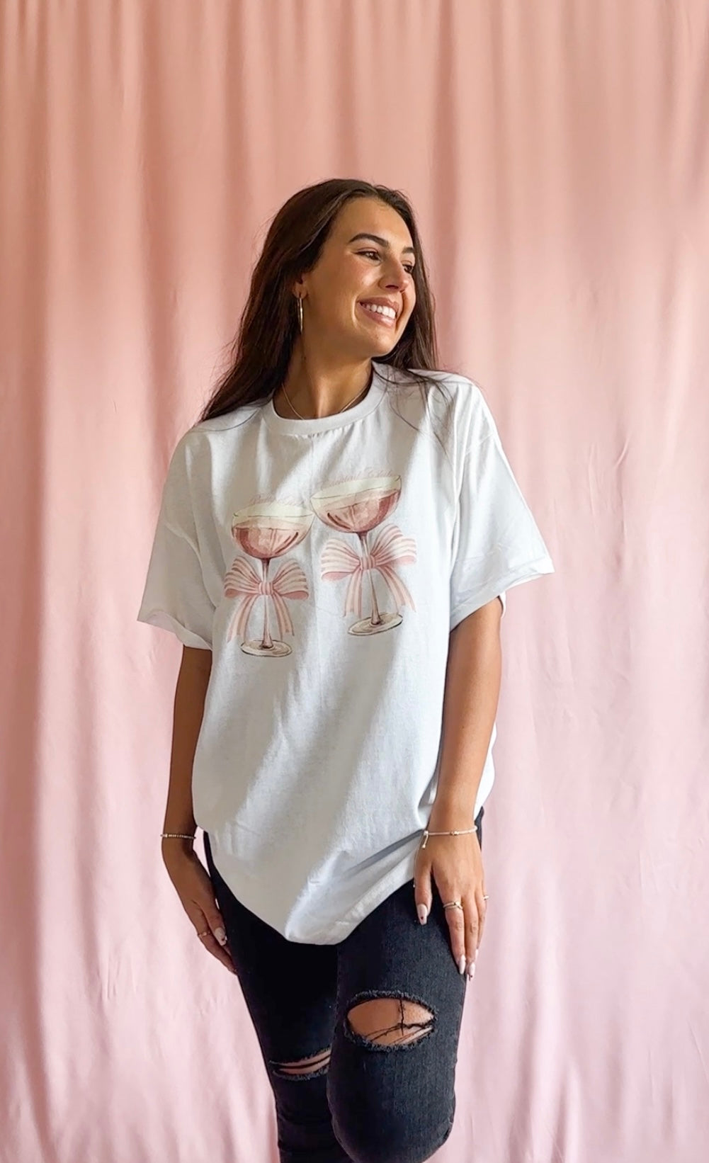 Coquette Girly Girls Social Club Pink Shirt