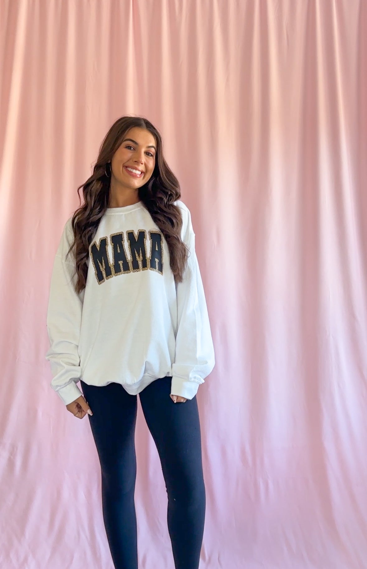 Mama Leopard Print Sweatshirt