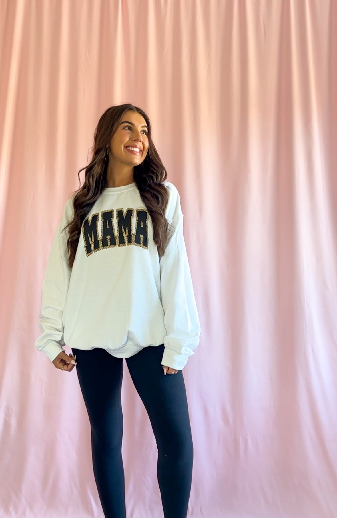 Mama Leopard Print Sweatshirt