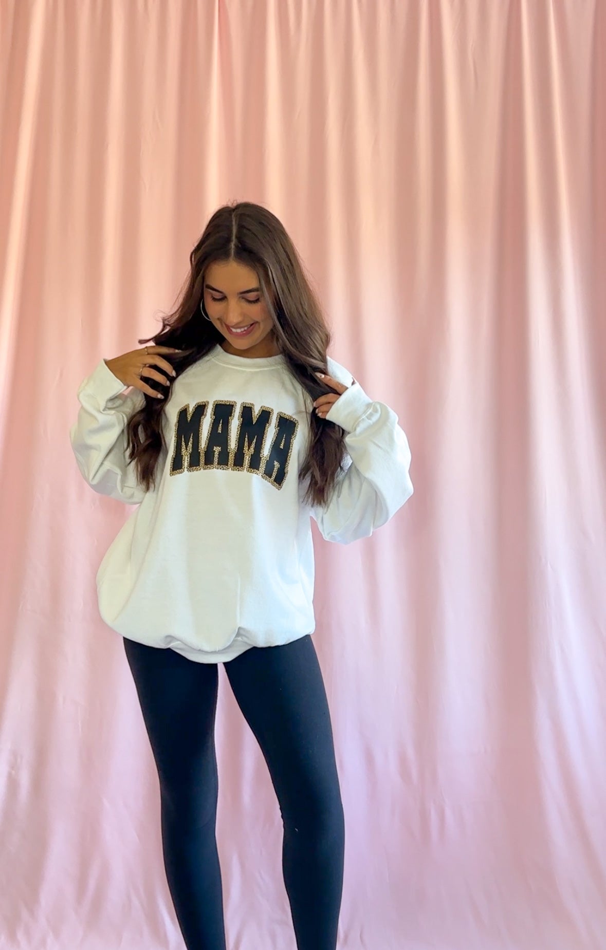 Mama Leopard Print Sweatshirt