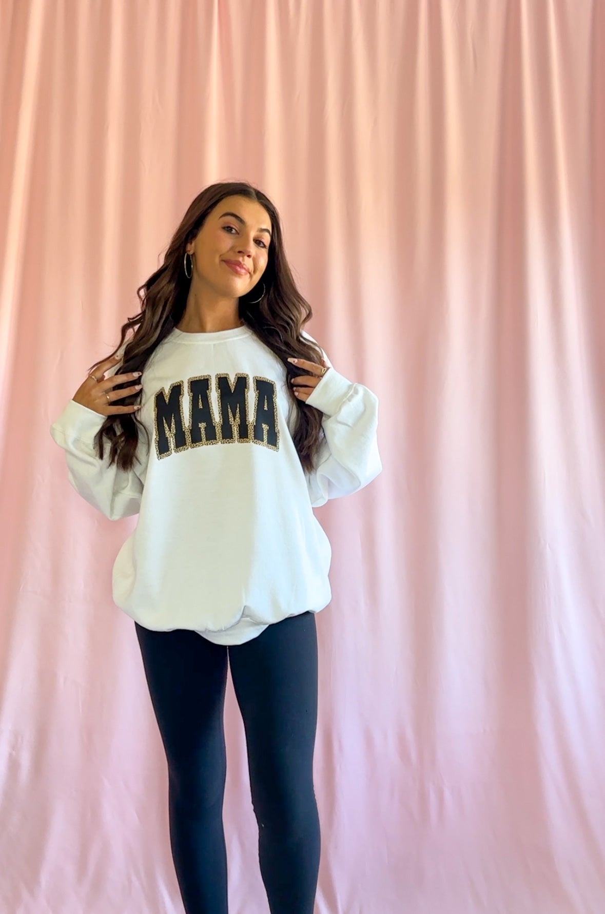 Mama Leopard Print Sweatshirt