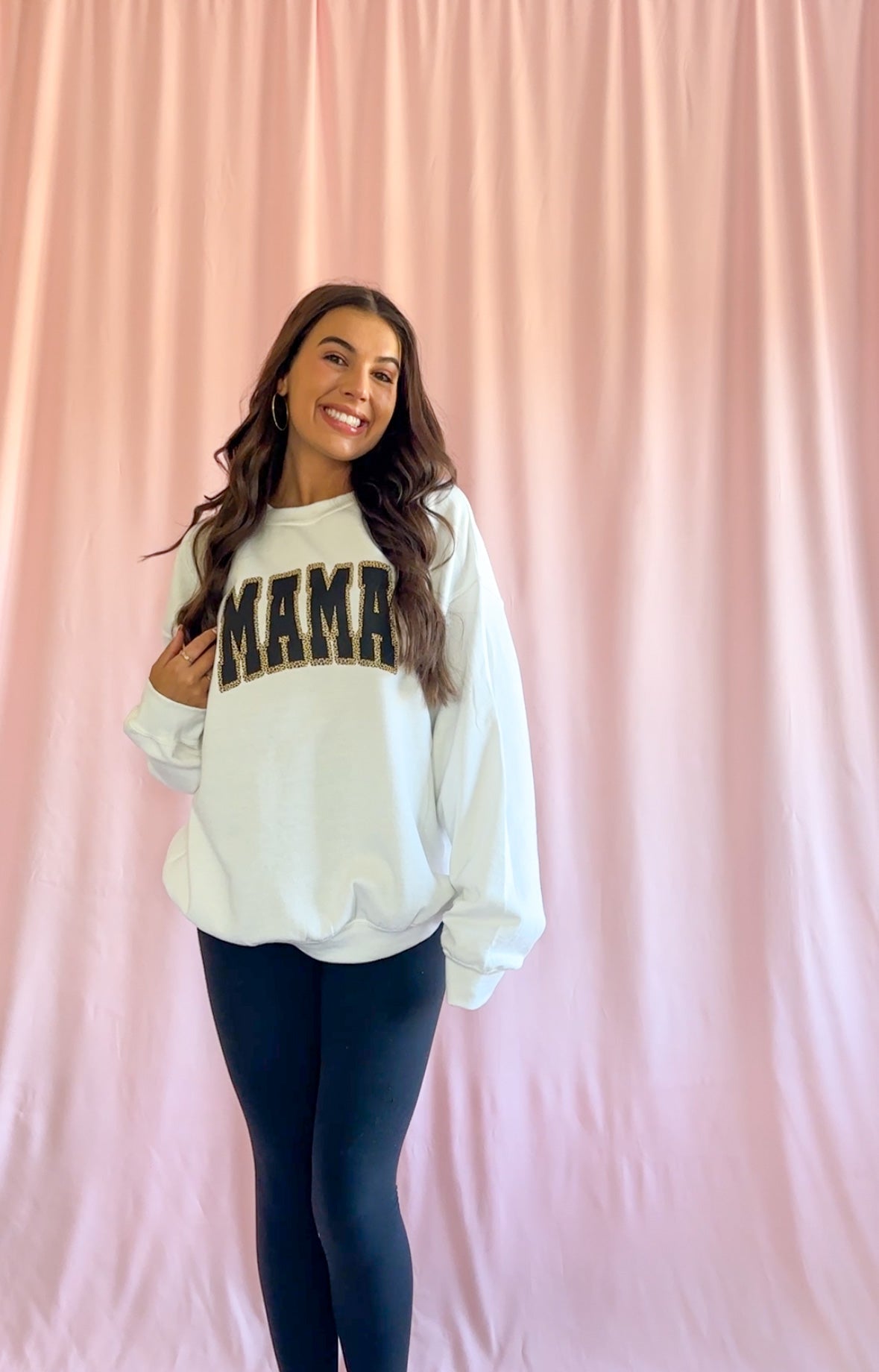 Mama Leopard Print Sweatshirt