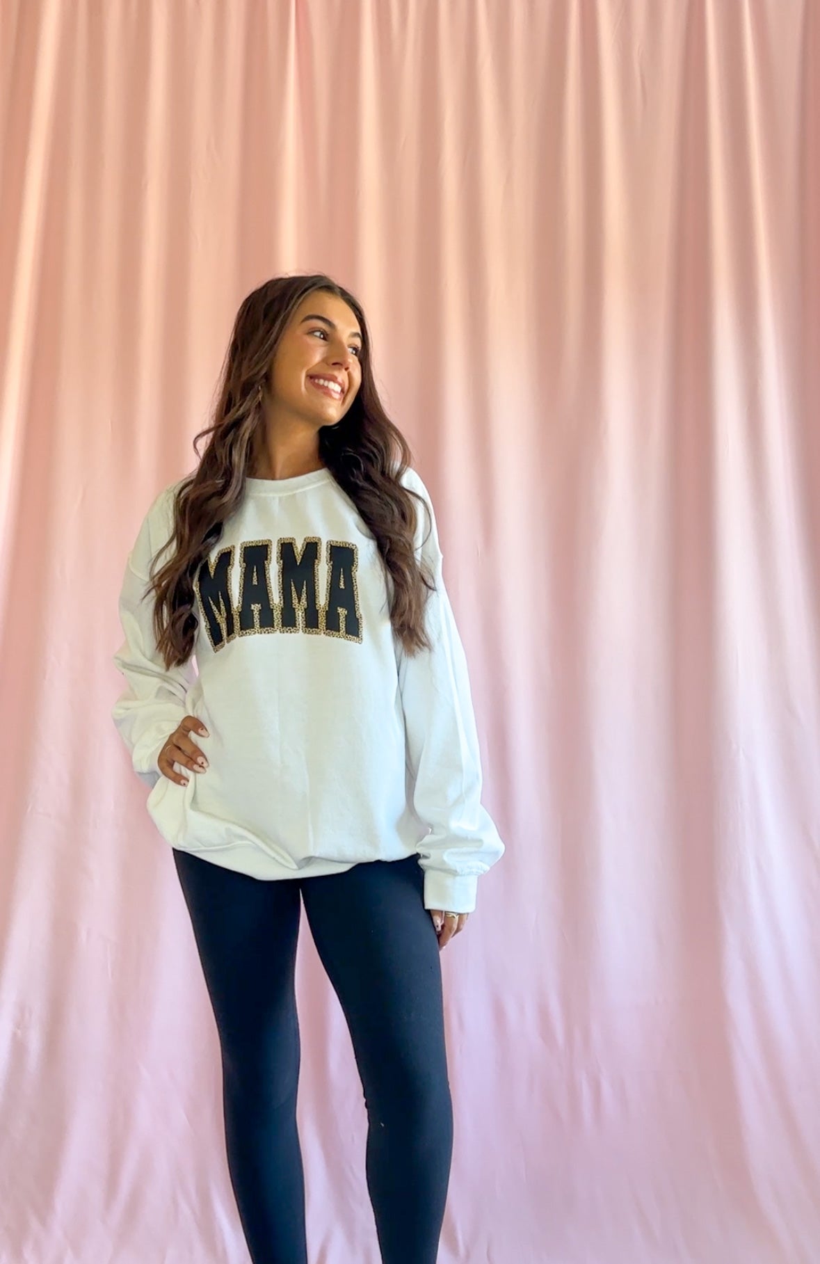 Mama Leopard Print Sweatshirt