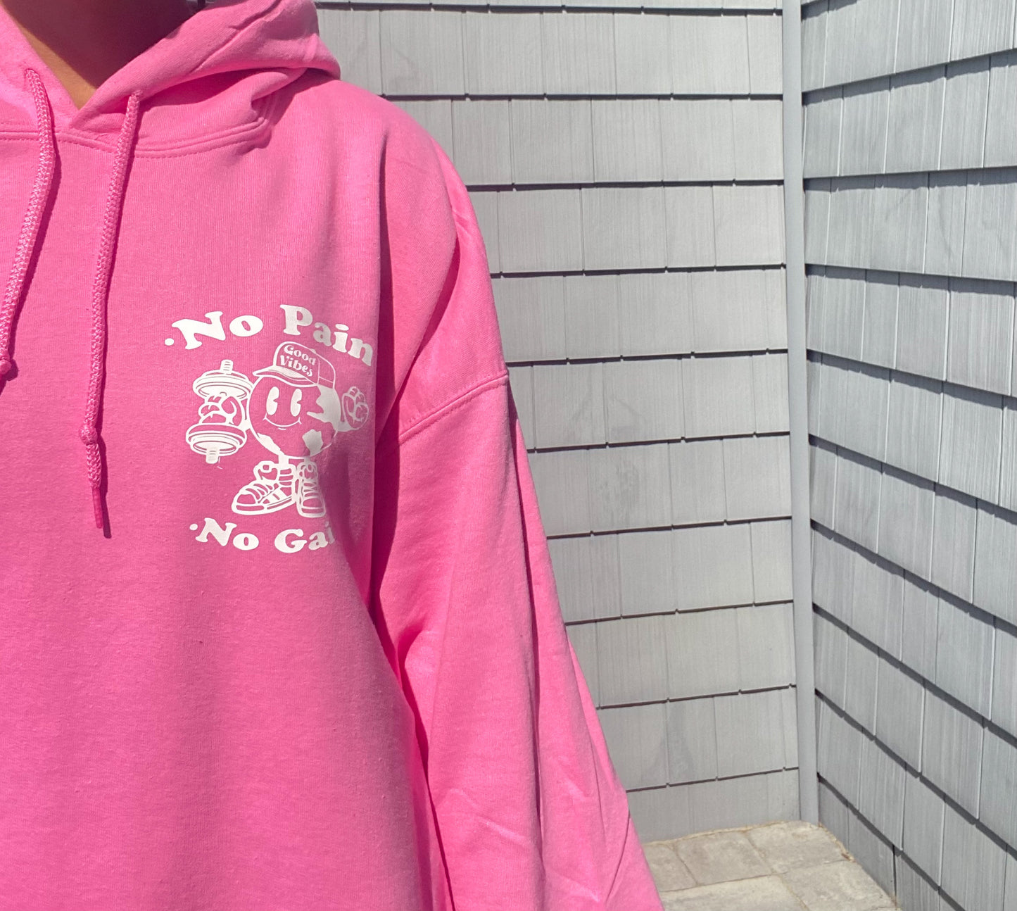 No Pain No Gain Gym Pink Hoodie