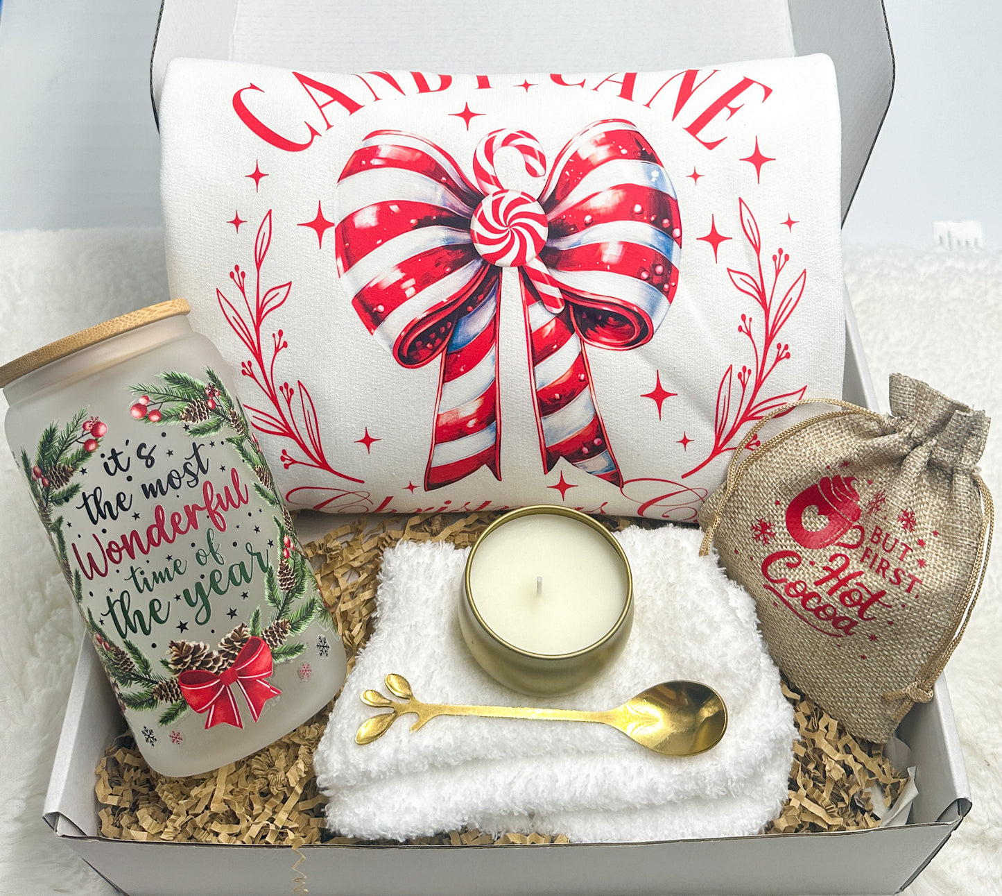 Candy Cane Christmas Gift Box