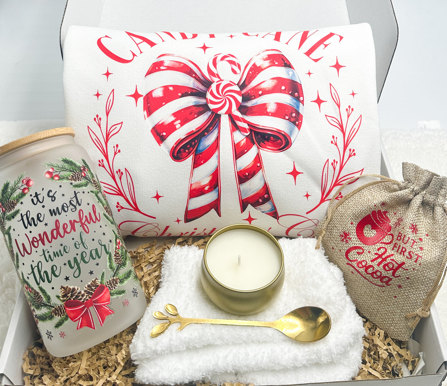 Candy Cane Christmas Gift Box