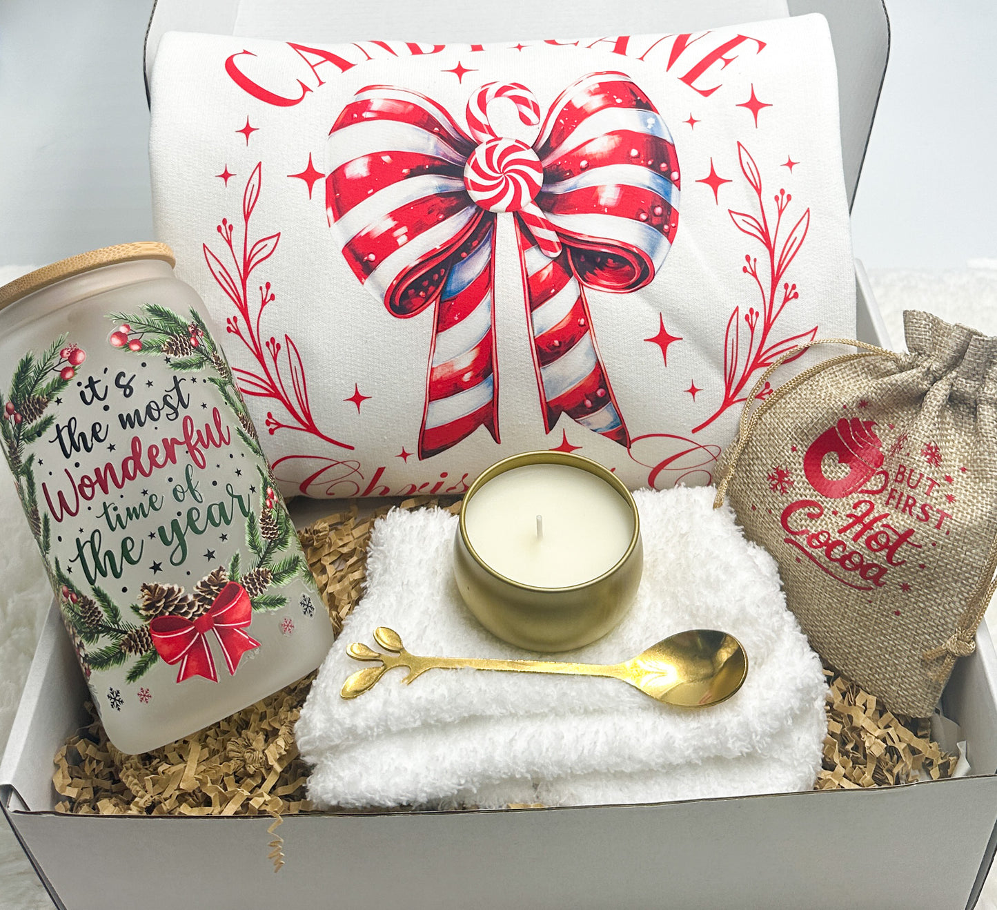 Candy Cane Christmas Gift Box