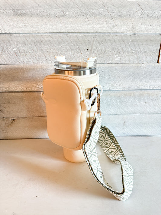 Aztek Tumbler Strap Bag Cream