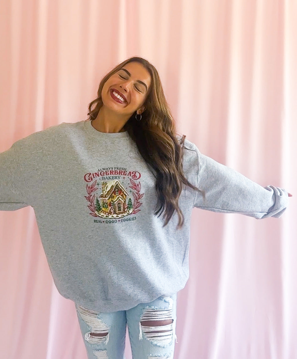 Gingerbread House Christmas Sweatshirt