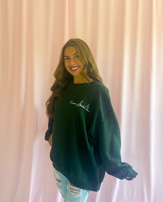 From Santa Claus Christmas Sweatshirt Green