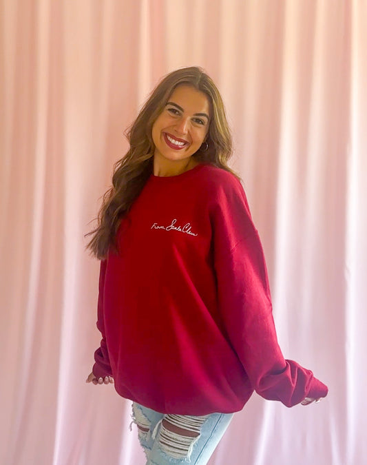 From Santa Claus Christmas Sweatshirt Red