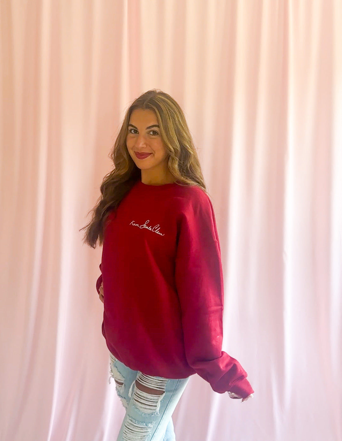 From Santa Claus Christmas Sweatshirt Red