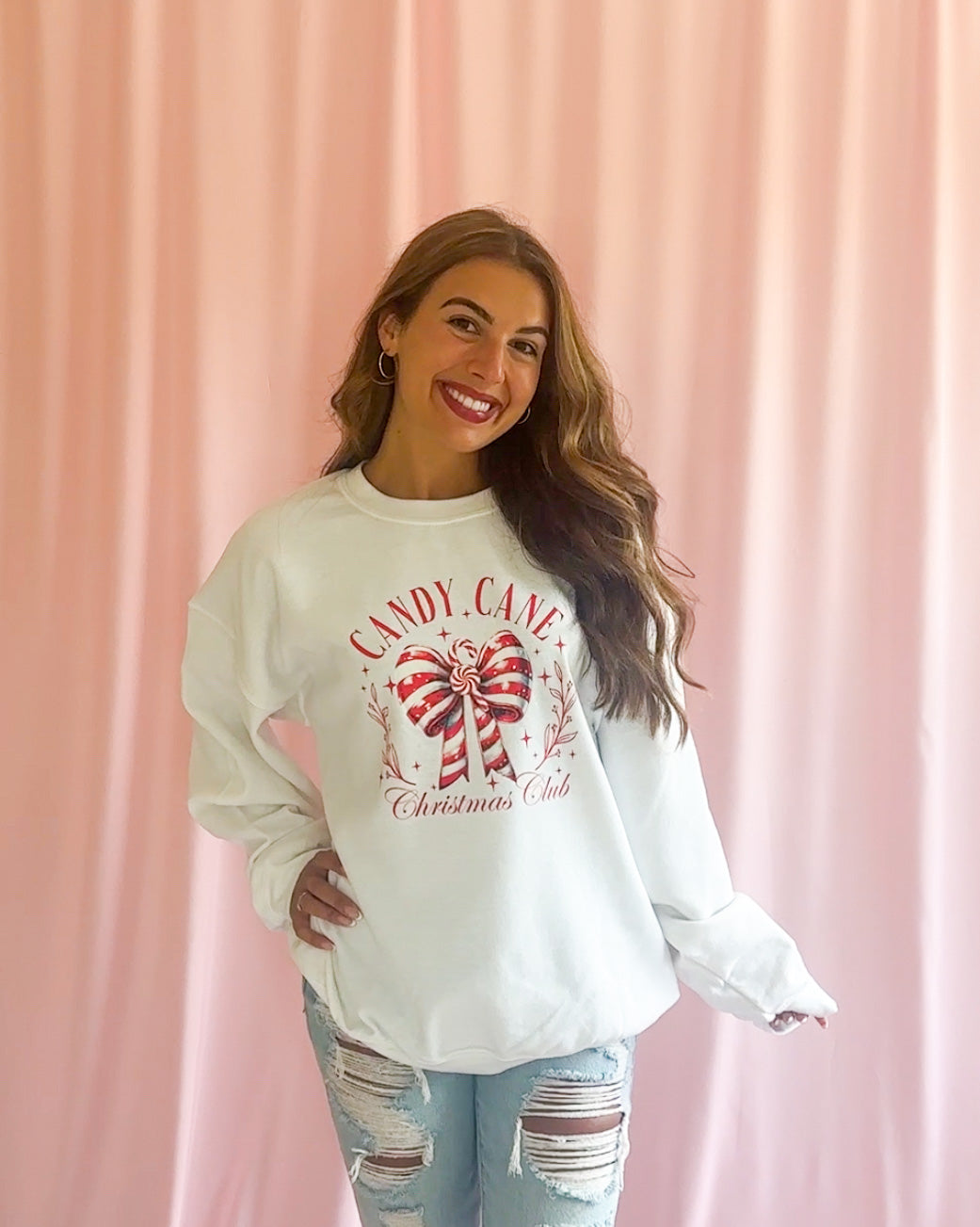 Candy Cane Christmas Club Sweatshirt