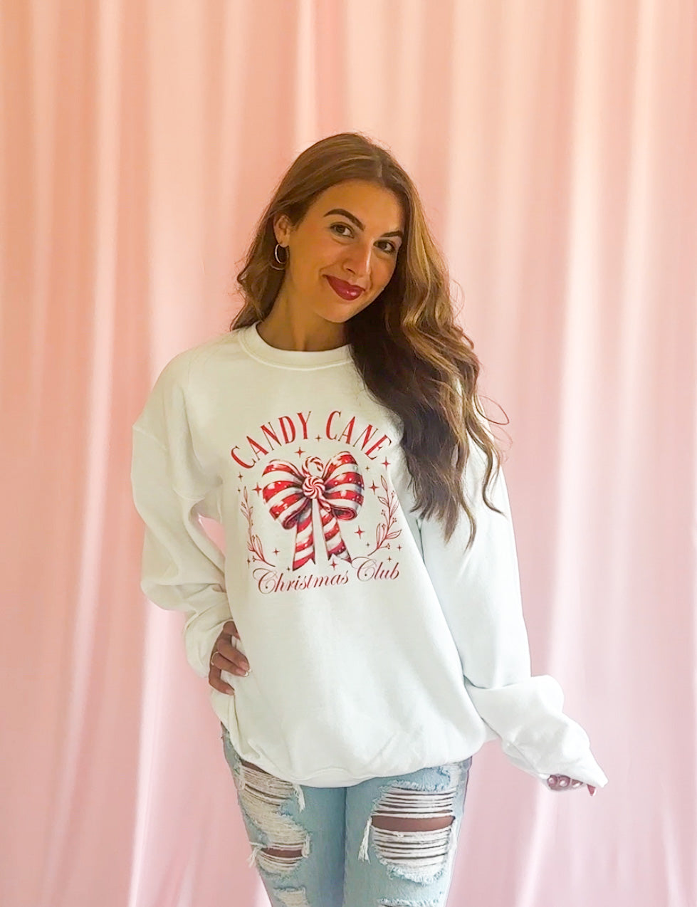 Candy Cane Christmas Club Sweatshirt