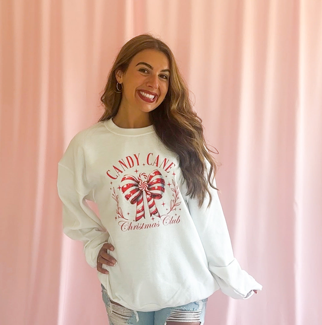 Candy Cane Christmas Club Sweatshirt
