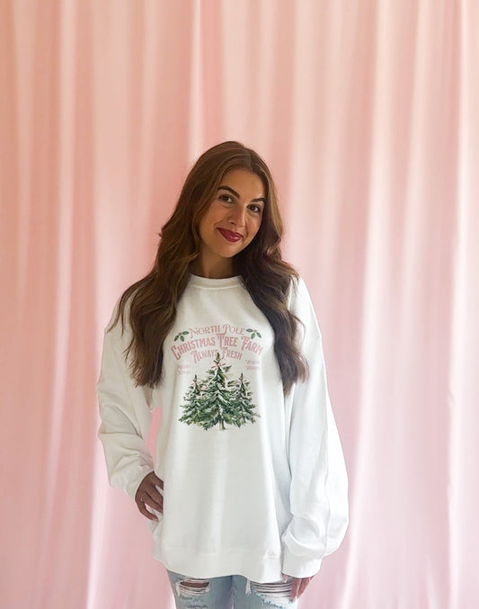 Pink Christmas Coquette Sweatshirt