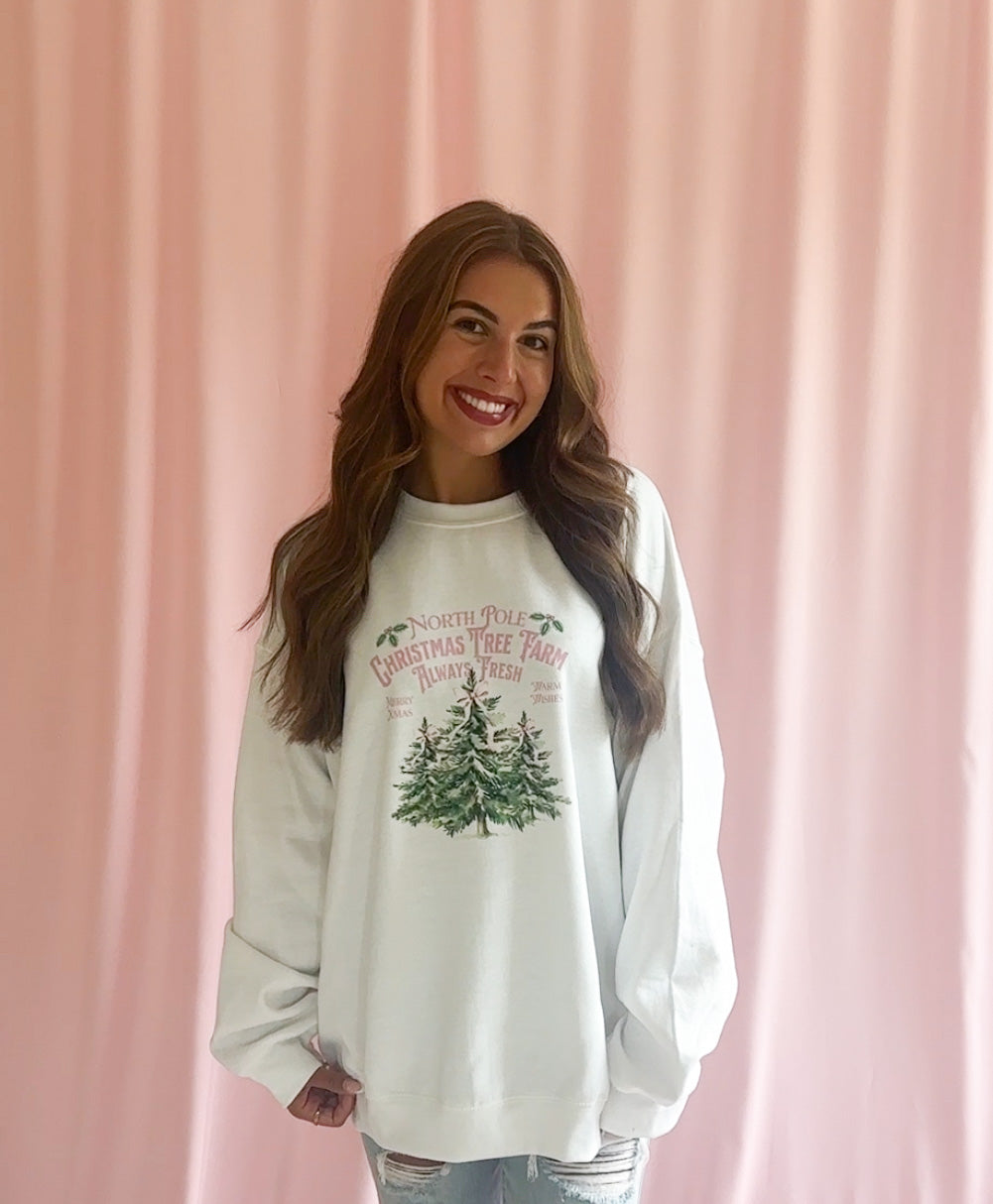 Pink Christmas Coquette Sweatshirt