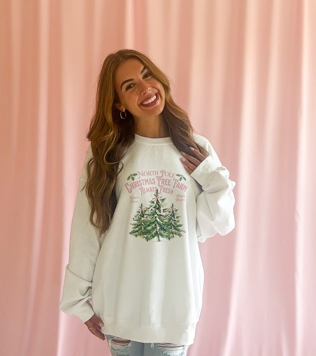 Pink Christmas Coquette Sweatshirt