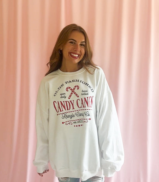 Old Fashioned Candy Canes Christmas Sweatshirt