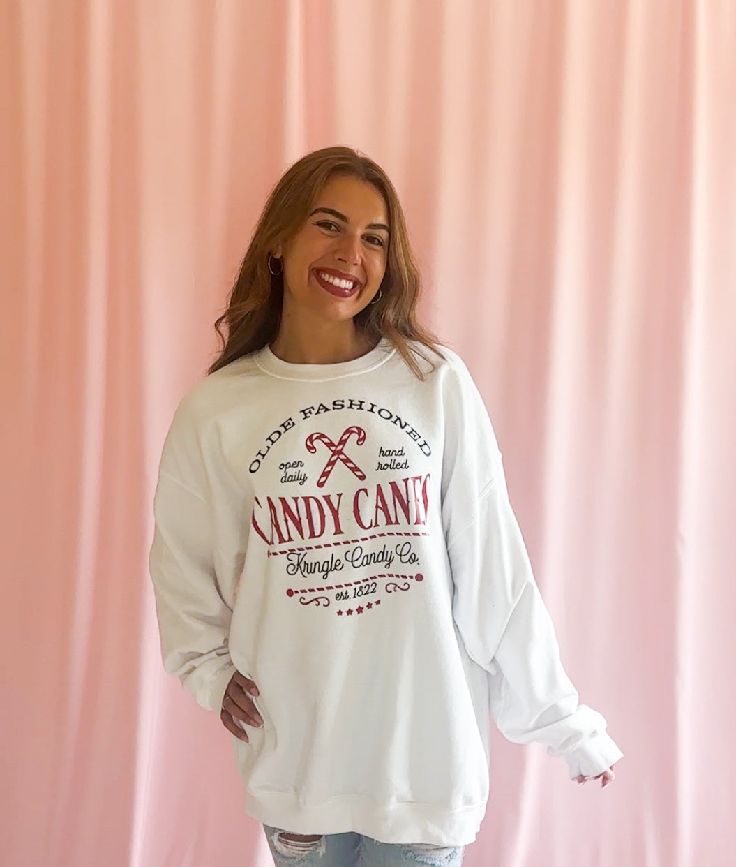 Old Fashioned Candy Canes Christmas Sweatshirt