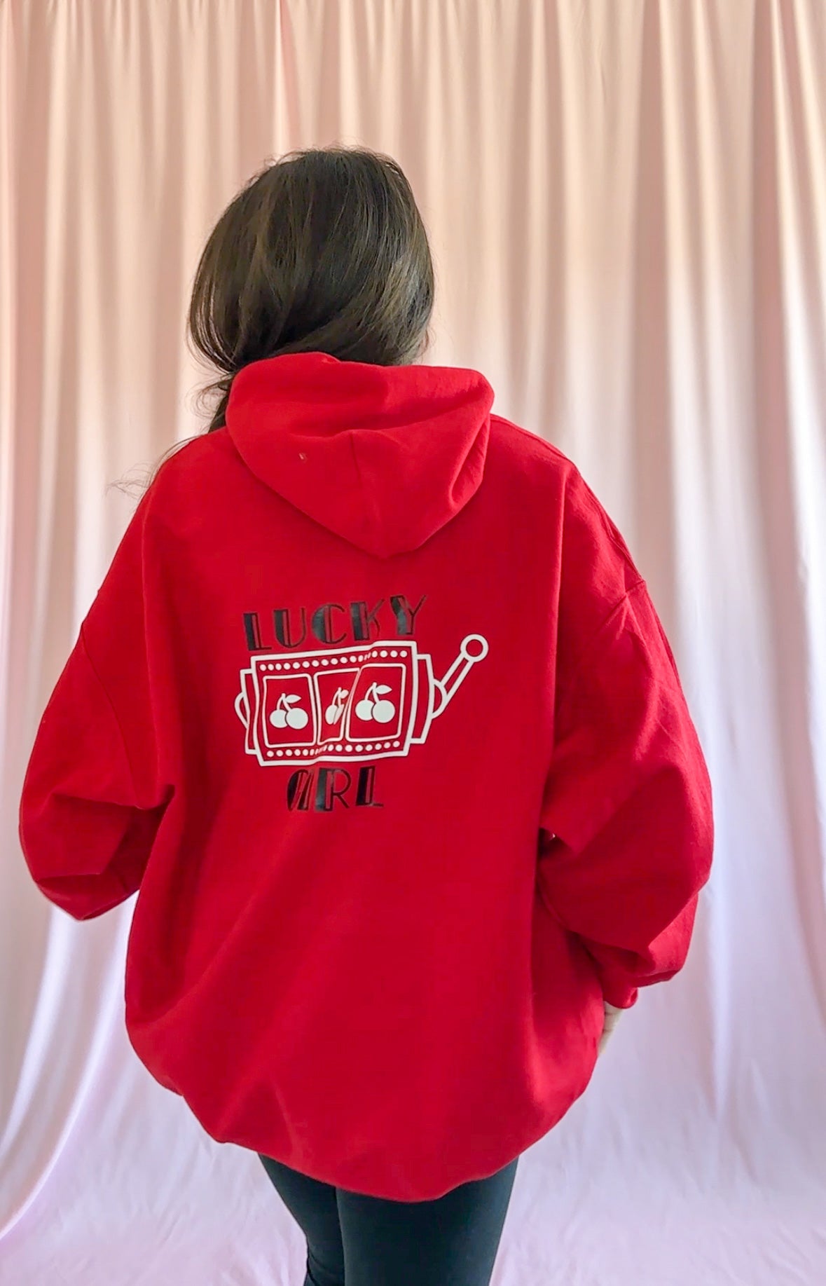 Lucky Girl Cherry Red Sweatshirt